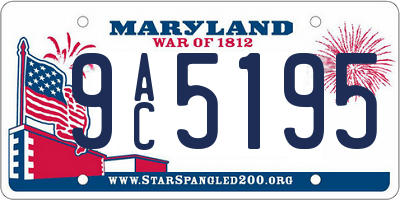MD license plate 9AC5195