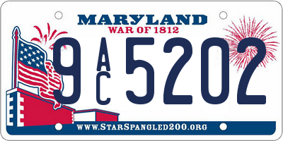 MD license plate 9AC5202