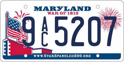 MD license plate 9AC5207
