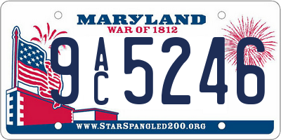 MD license plate 9AC5246