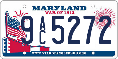 MD license plate 9AC5272