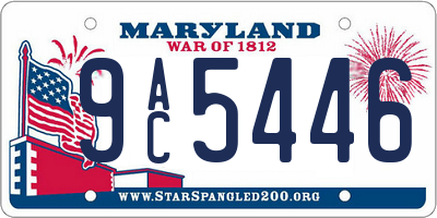 MD license plate 9AC5446