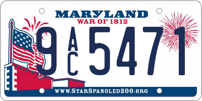 MD license plate 9AC5471