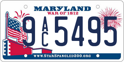 MD license plate 9AC5495