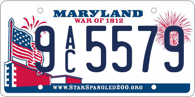 MD license plate 9AC5579