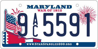 MD license plate 9AC5591