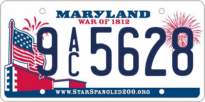 MD license plate 9AC5628