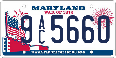 MD license plate 9AC5660