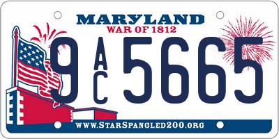 MD license plate 9AC5665