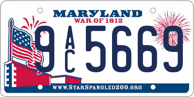 MD license plate 9AC5669