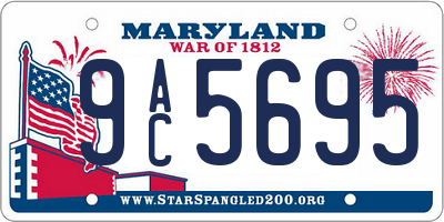 MD license plate 9AC5695