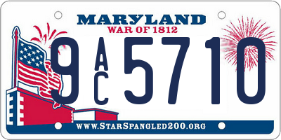 MD license plate 9AC5710