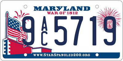 MD license plate 9AC5719