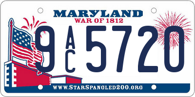 MD license plate 9AC5720