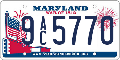 MD license plate 9AC5770