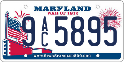 MD license plate 9AC5895