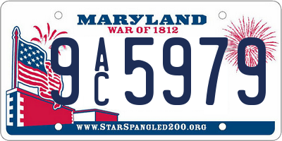 MD license plate 9AC5979