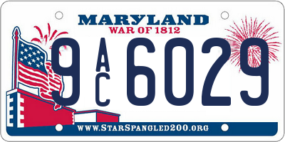 MD license plate 9AC6029