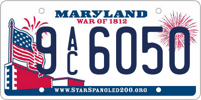 MD license plate 9AC6050