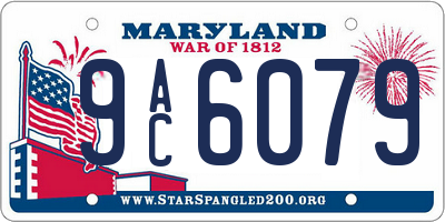 MD license plate 9AC6079