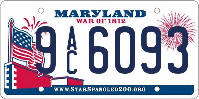 MD license plate 9AC6093
