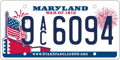 MD license plate 9AC6094