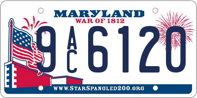 MD license plate 9AC6120