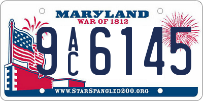 MD license plate 9AC6145