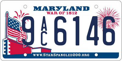 MD license plate 9AC6146