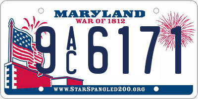 MD license plate 9AC6171