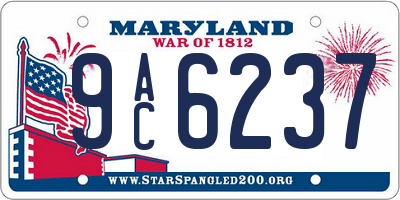 MD license plate 9AC6237