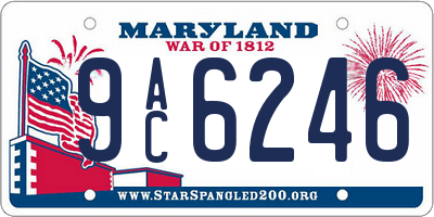 MD license plate 9AC6246