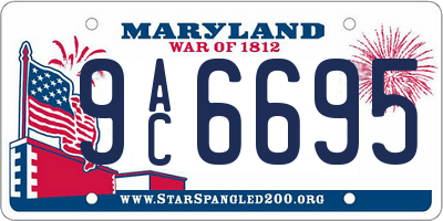 MD license plate 9AC6695