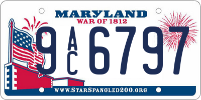 MD license plate 9AC6797