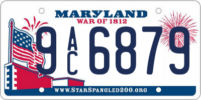 MD license plate 9AC6879