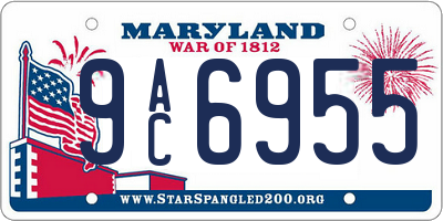 MD license plate 9AC6955