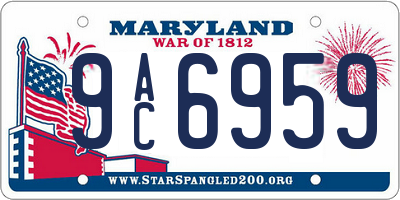 MD license plate 9AC6959