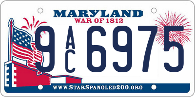 MD license plate 9AC6975