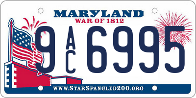 MD license plate 9AC6995
