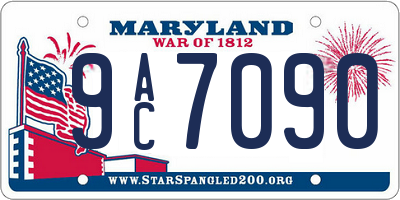MD license plate 9AC7090