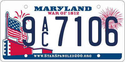 MD license plate 9AC7106