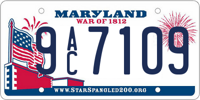 MD license plate 9AC7109