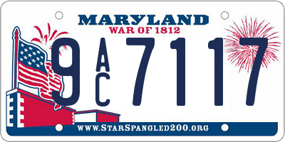 MD license plate 9AC7117