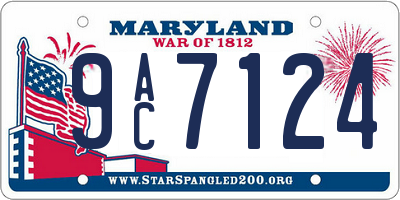 MD license plate 9AC7124