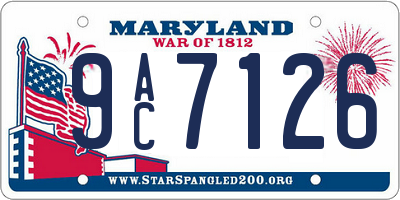 MD license plate 9AC7126