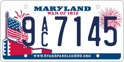MD license plate 9AC7145
