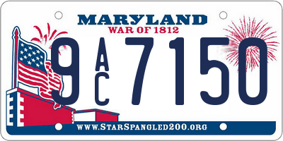 MD license plate 9AC7150