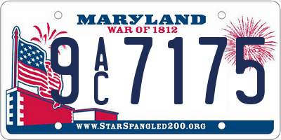 MD license plate 9AC7175