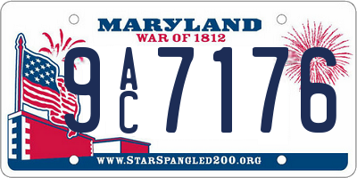 MD license plate 9AC7176