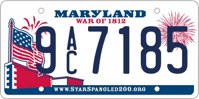 MD license plate 9AC7185